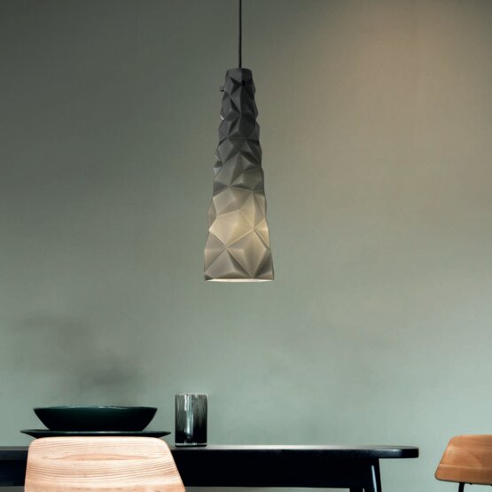 Chaotische Lampe, Moderne Hängelampe in grauer Farbe