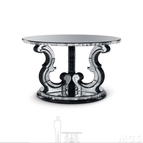 Cigno Tisch im französischen Stil, Tisch in antikem Spiegel