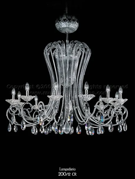 Serie 200 Kronleuchter, Crystalchandelier auf drei Leuchten