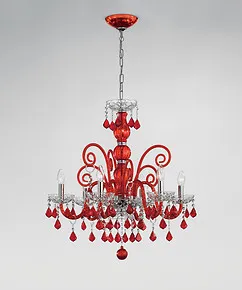 Kronleuchter Bohemien Serie 1059, 8 Lichter, Kristall Farbe und Schwarz