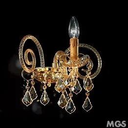 Böhmen Stil Wandleuchte mit Bernstein Schmuck