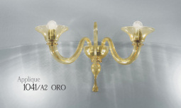 Crystal Wandleuchte mit 24 Karat vergoldete Dekoration Two Lights