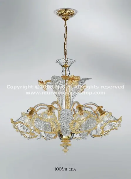 1003 Serie Kronleuchter, Crystalchandelier Lichter mit Bernstein Dekoration an fünf