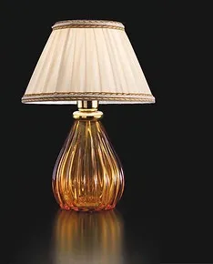 Tischlampe mit Bernstein Schmuck