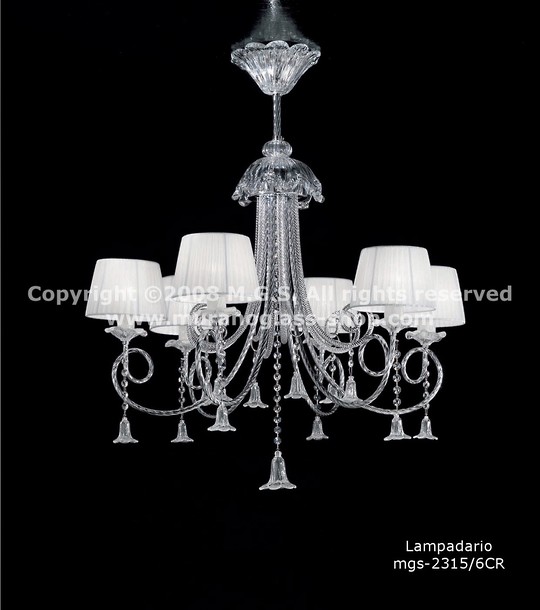 2315-Serie mit Lampenschirme Kronleuchter, Crystal Chandelier mit Lampenschirme um sechs Lichter