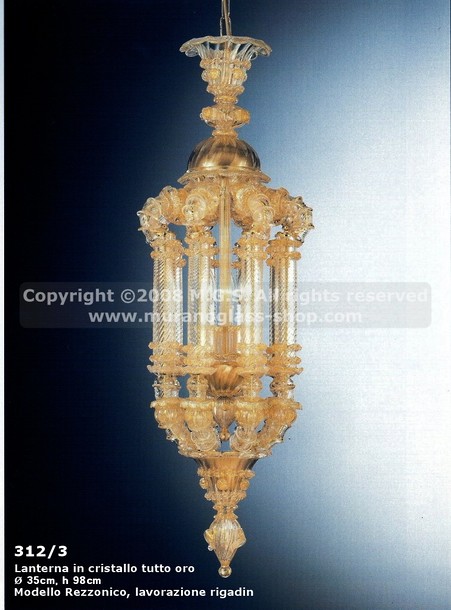 312 Lantern Series, Windlicht mit Murano-Glas