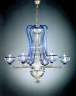 Blu-Dekorationen Kristall-Kronleuchter mit sechs Leuchten