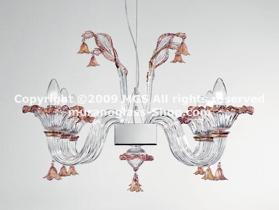 Kronleuchter Längs-Serie 2576, Längs-Kronleuchter um sechs Lichter