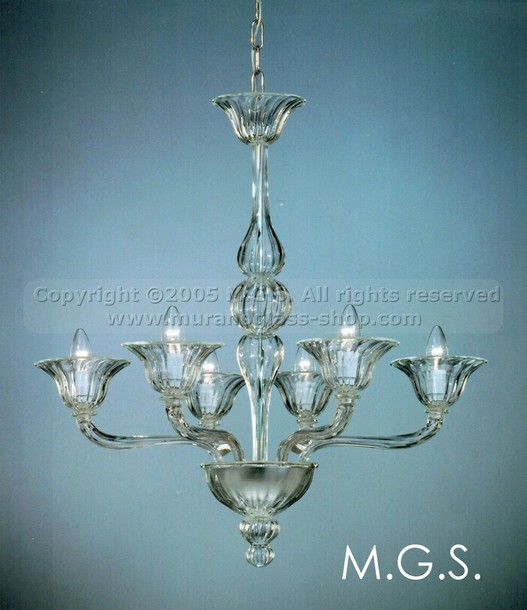 097 Serie Kronleuchter, Crystalchandelier um sechs Lichter