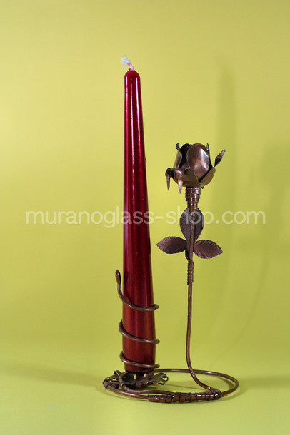 Kerzenständer mit Rose, Kerzenständer mit Rose