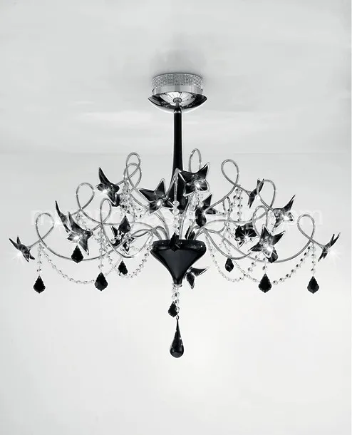 287 Serie Kronleuchter, Modern Kronleuchter mit Blumen, Farbe: Schwarz