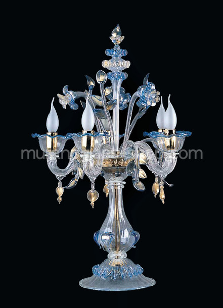 Flambeau Tisch 7734, Candelabra Tabelle kristallklaren Gold.