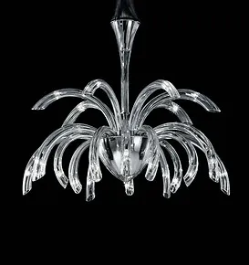 1202 serie kronleuchtern, 21 glühbirnen, crystal color