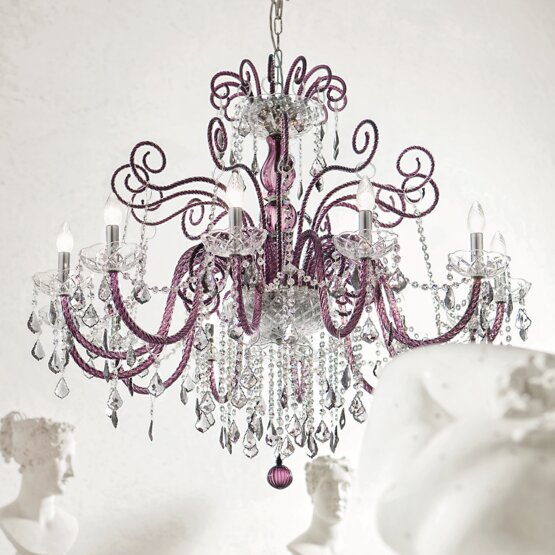 Bohemia Star Kronleuchter, Chandelier böhmischem Kristall und Amethyst