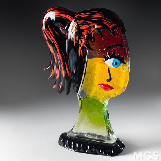 Kopfform Picasso, Kopf Picasso-Stil, Mädchen mit Pferdeschwanz