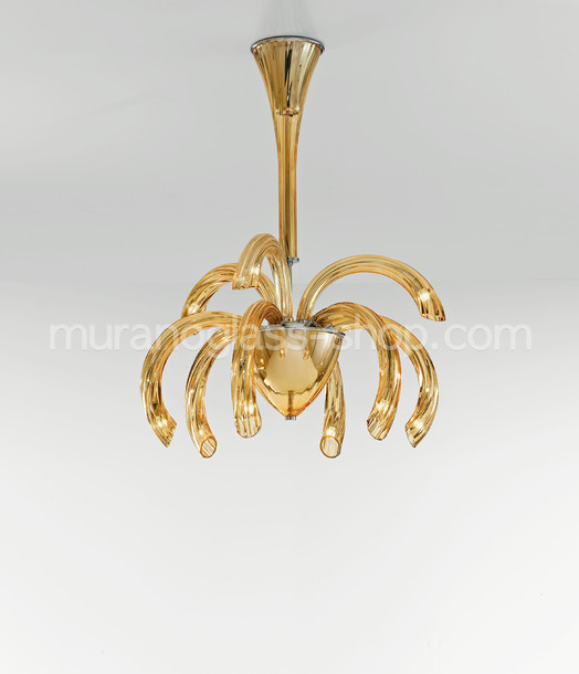 Kronleuchter Serie 1202, 1202 serie kronleuchtern, 9 glühbirnen, amber color