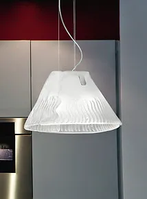 Suspension sandgestrahltes Glas