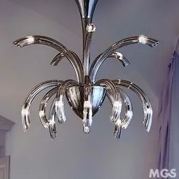 moderne Kronleuchter, 15 Lichter, Farbe fum
