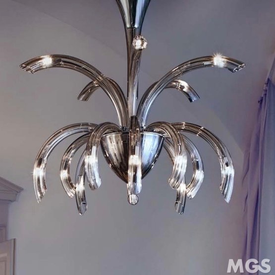 Phoenix Kronleuchter, moderne Kronleuchter, 15 Lichter, Farbe fum