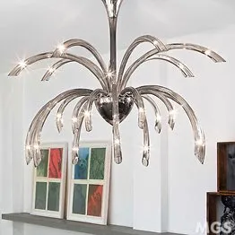 Kronleuchter, 21 Lichter, rauchfarben