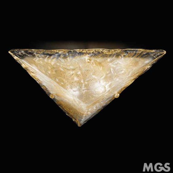 Memmo Deckenleuchte, Monolith ceiling lamp in amber graniglia