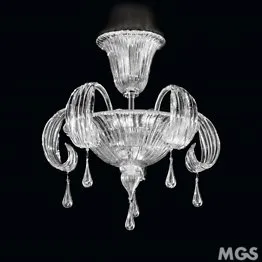 Crystal Deckenlampe mit Bernstein Schmuck