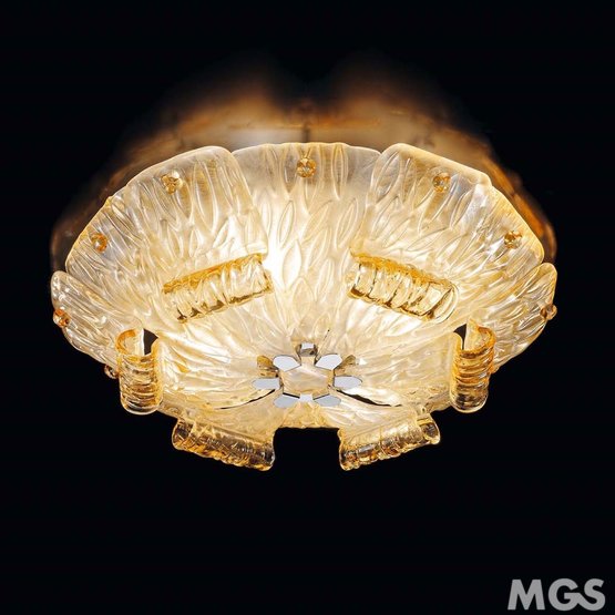 Tribuno Deckenleuchte, Kristalldeckenleuchte 24k Gold Dekoration