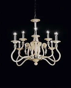 Ivory Kronleuchter um acht Lichter
