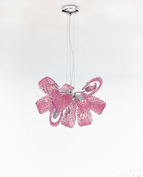 Lampe Suspendierungsdesign, Serie 500, Lampe Suspension in Amethyst Kristall