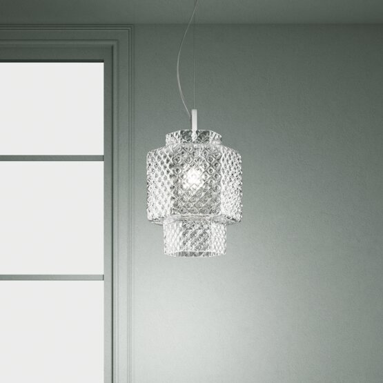 Casa Blanca Hängelampe, Cristal Pendelleuchte