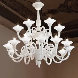 sechs Lichter weiß und Kristallfarbe