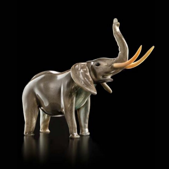 Elefant, Grauer glänzender Elefant