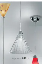 CR 1347 Hängeleuchte aus transparentem Kristallglas