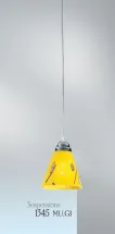 MUGI 1345 Hängeleuchte mit murrine und gelb