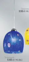 Hängeleuchte mit murrine und blau