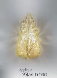 Crystal Wandleuchte mit 24 Karat vergoldete Dekoration