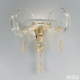 Crystal Wandleuchten mit 24 Karat vergoldete Dekoration