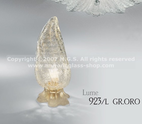Tischleuchten Serie 923, Licht und 24k Gold mit Kristall K