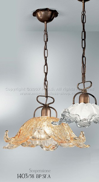 1403 Lampen, Suspenden Lampe in der Kristall-und Bernstein
