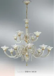 Kronleuchter mit zwölf Lichter mit Bernstein Schmuck
