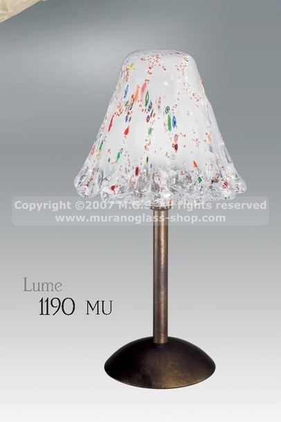 Tischleuchten Serie 1190, Tischlampe mit murrine