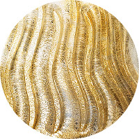 Sandgestrahlter Kristall mit 24 Karat Gold